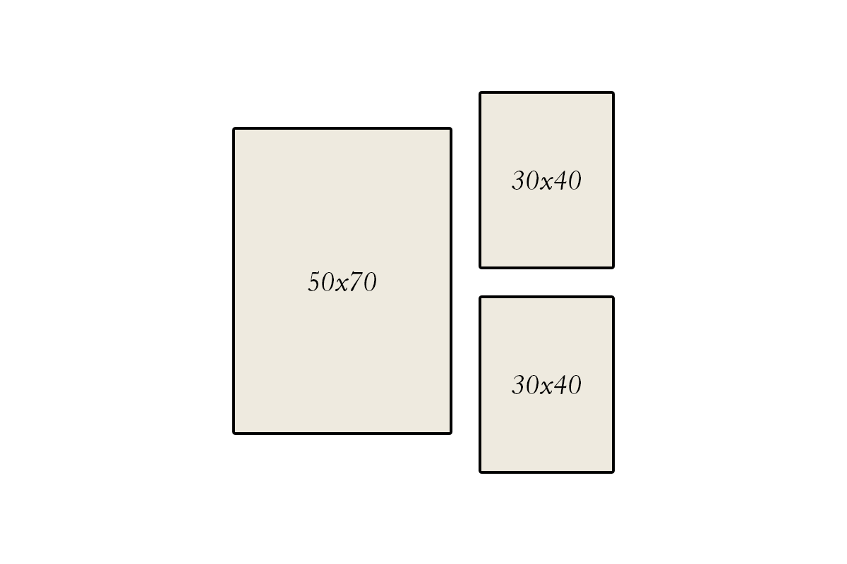 Izkārtojumi mazām galerijas sienai 1 Izkārtojumi mazām galerijas sienai 1