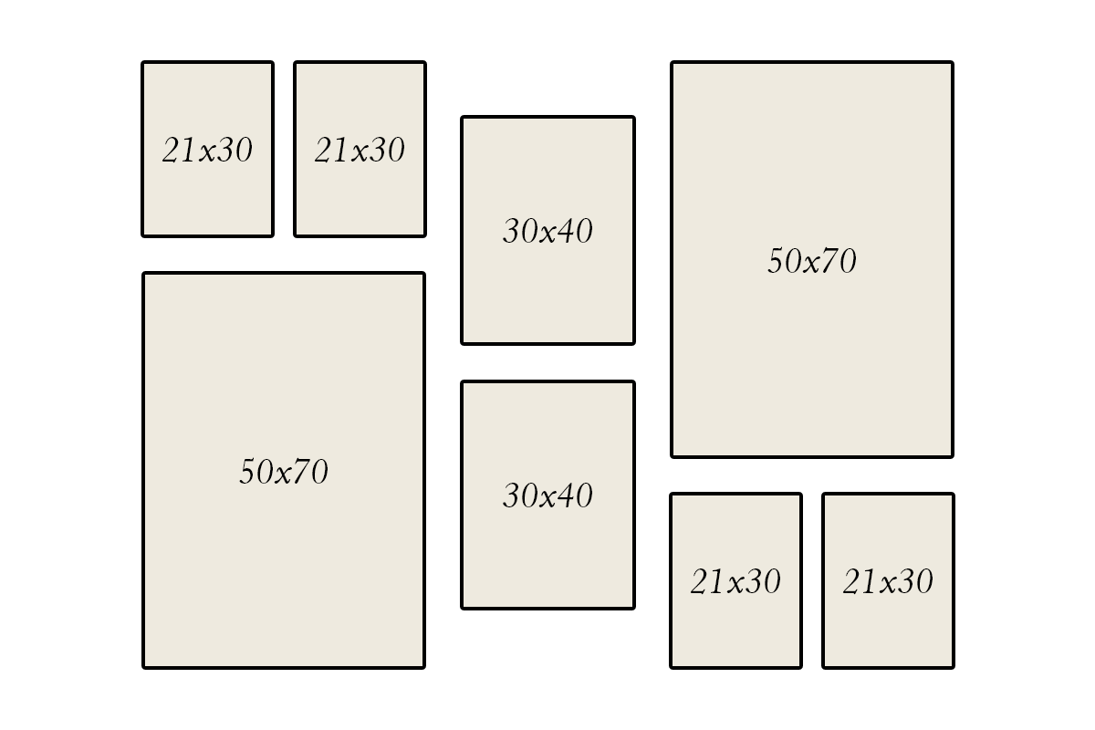Izkārtojumi lielai galerijas sienai 8 Izkārtojumi lielai galerijas sienai 8